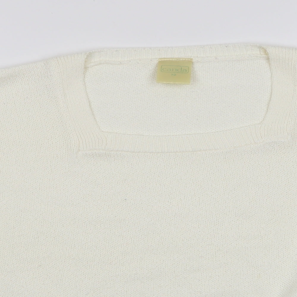 Womens UK Size 10 Canda Ivory Pullover Jumper