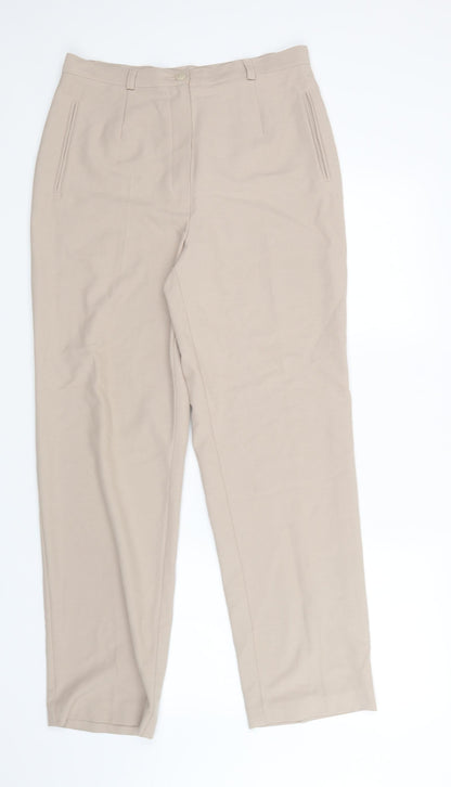 Womens UK Size 32 in Essentials Regular Fit  Beige Trousers