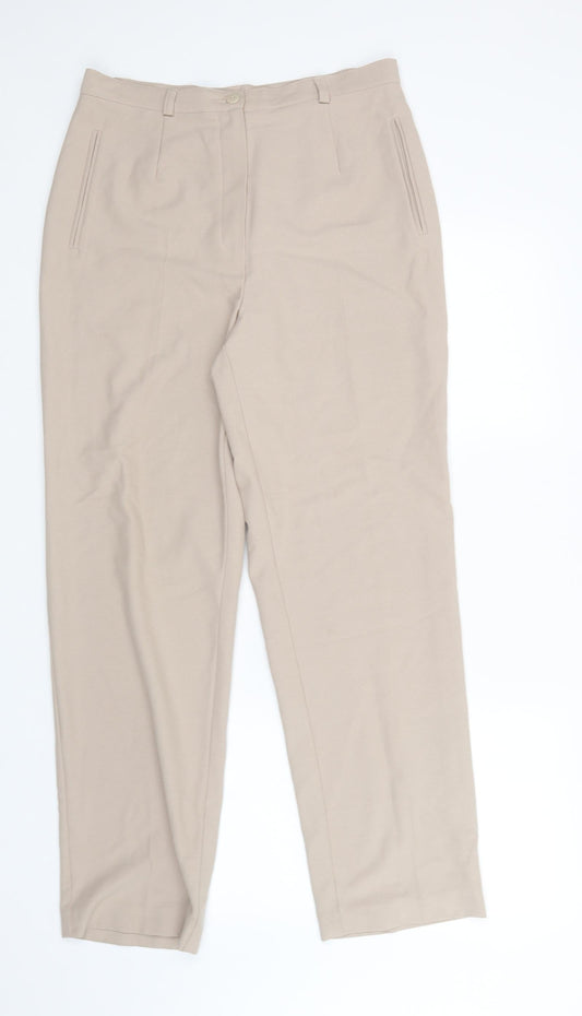 Womens UK Size 32 in Essentials Regular Fit  Beige Trousers