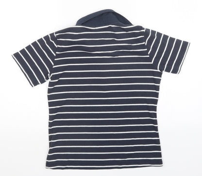 Womens UK Size M First avenue Blue Basic Polo