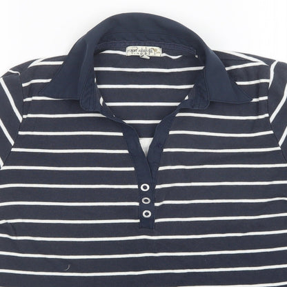 Womens UK Size M First avenue Blue Basic Polo