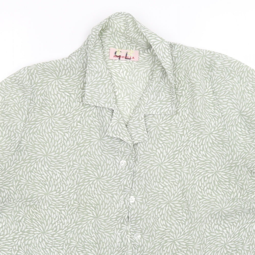 Womens UK Size  Riddella Green Basic Button-Up