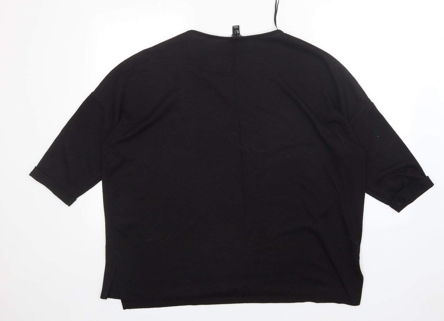 Womens UK Size L New Look Black Pullover Jumper