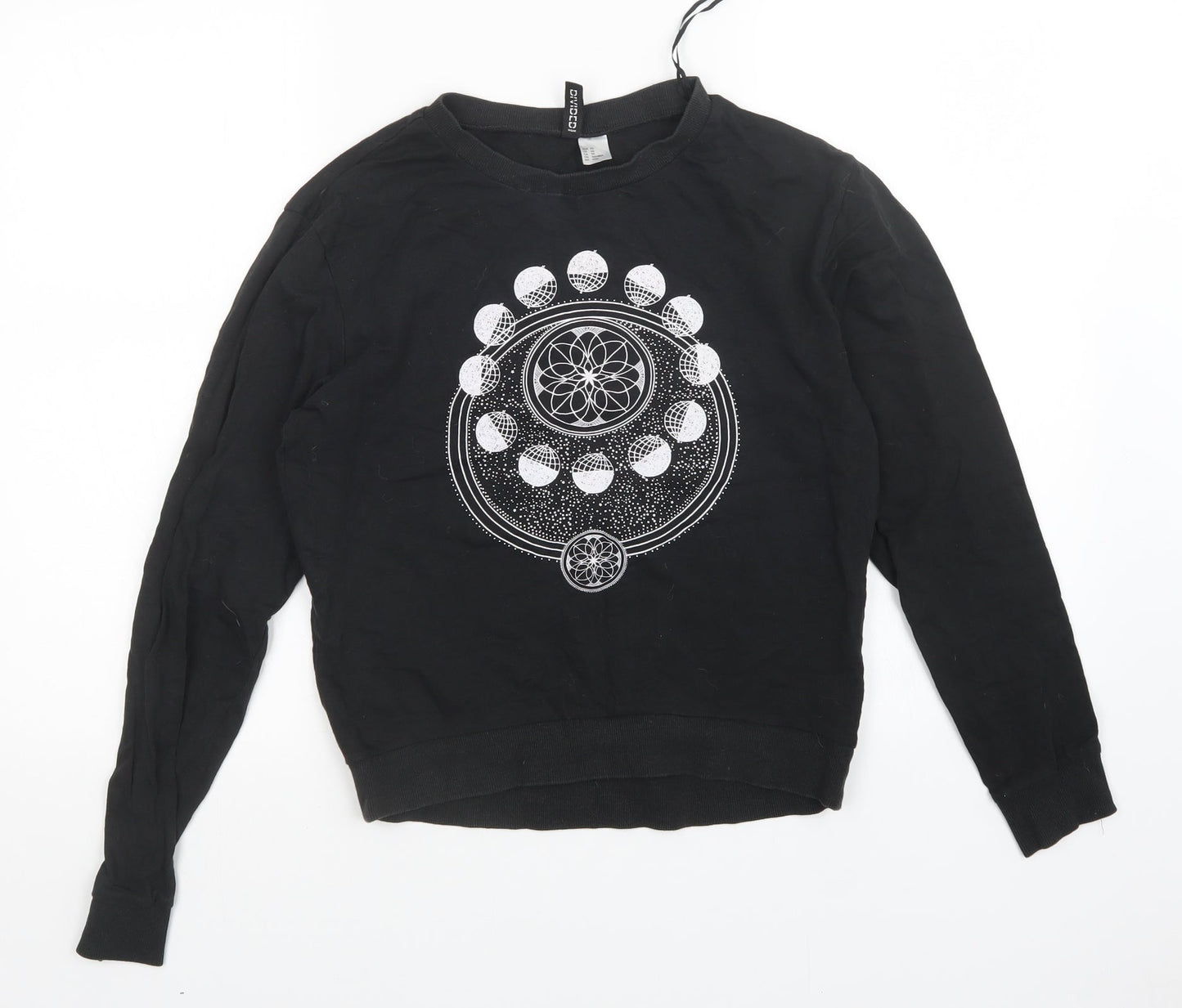 Divided Womens Black   Pullover Sweatshirt Size XS