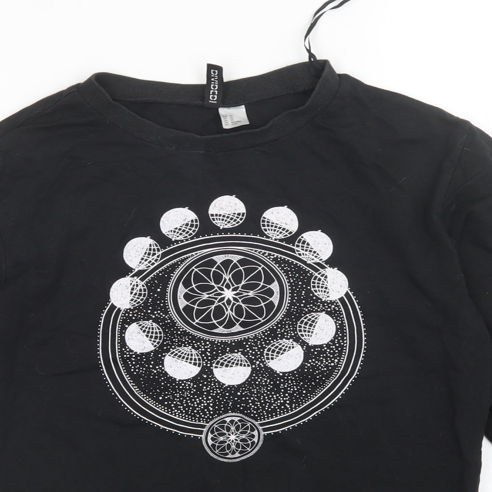 Divided Womens Black   Pullover Sweatshirt Size XS