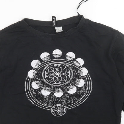 Divided Womens Black   Pullover Sweatshirt Size XS