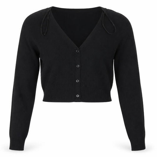 Womens UK Size 16 MK Black Cardigan Jumper