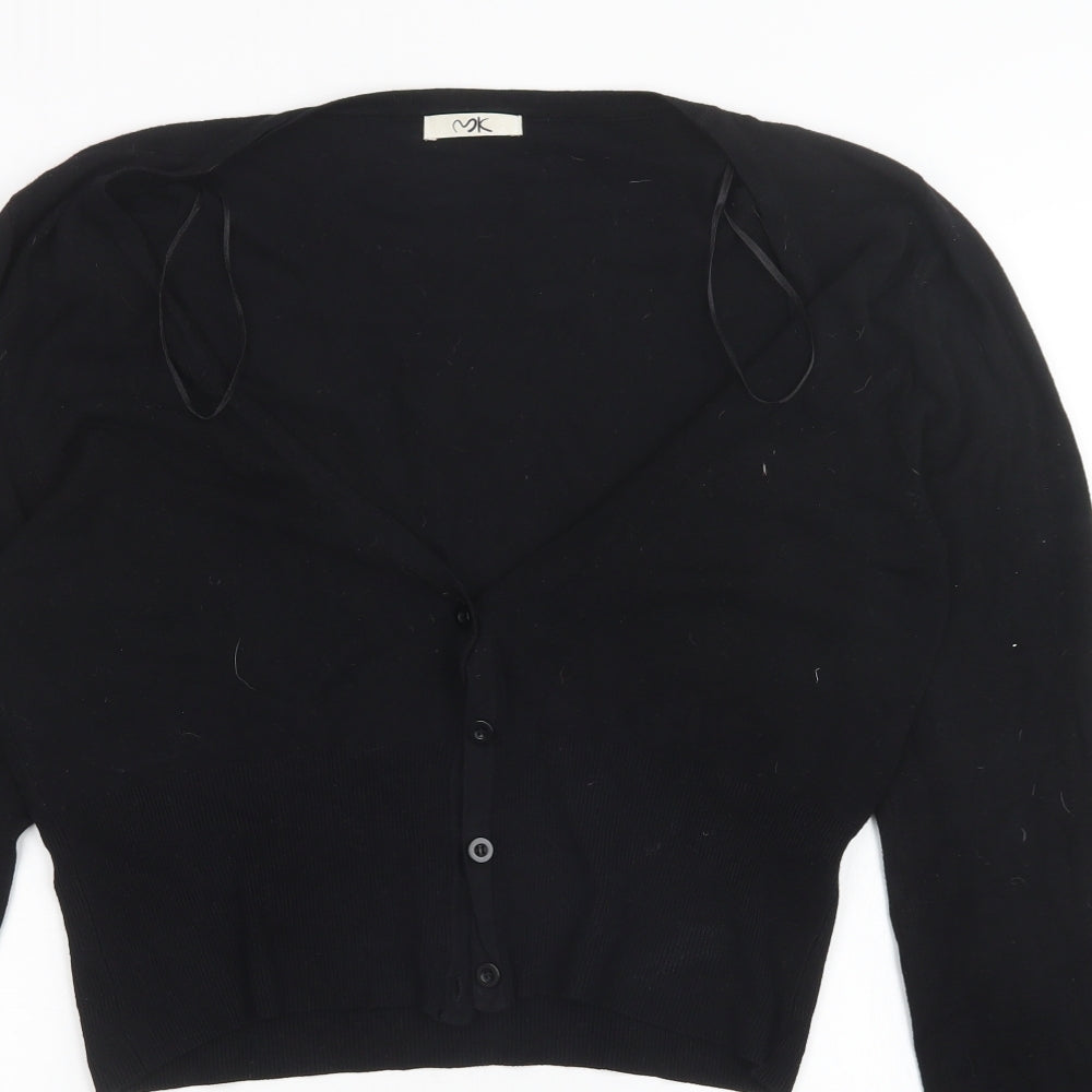 Womens UK Size 16 MK Black Cardigan Jumper