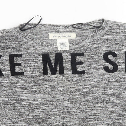 H&M Girls Grey   Pullover Jumper Size 8-9 Years