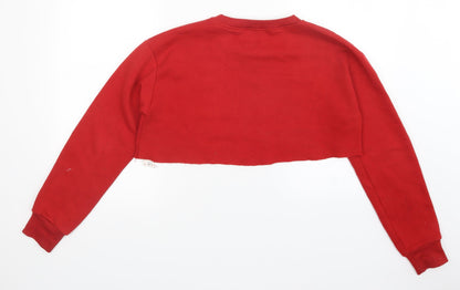 Boohoo Womens Red   Pullover Jumper Size 10