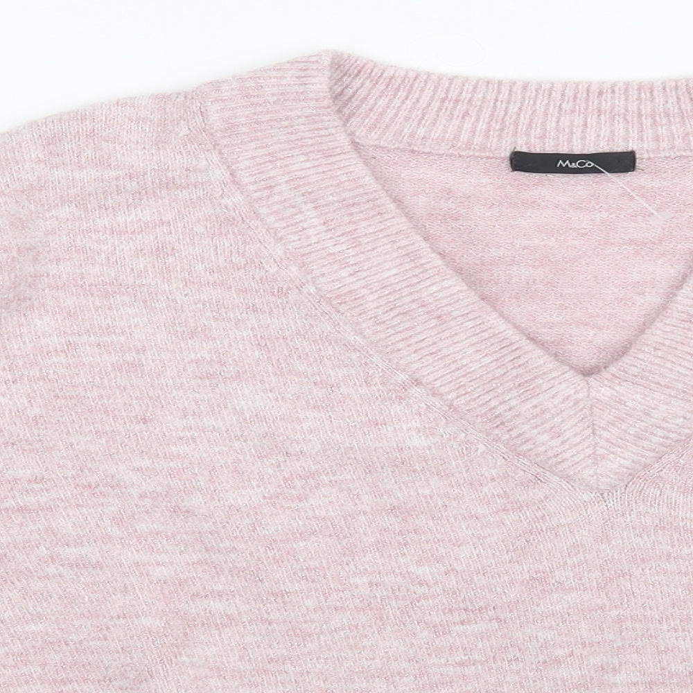Womens UK Size 18 M&Co Pink Pullover Jumper