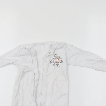 TU Baby White   Babygrow One-Piece Size 3-6 Months