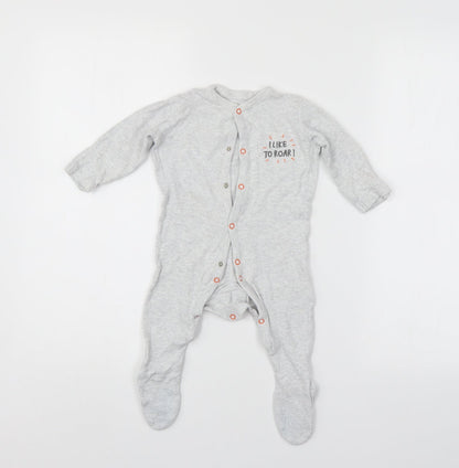 Mothercare Baby Grey   Babygrow One-Piece Size 3-6 Months
