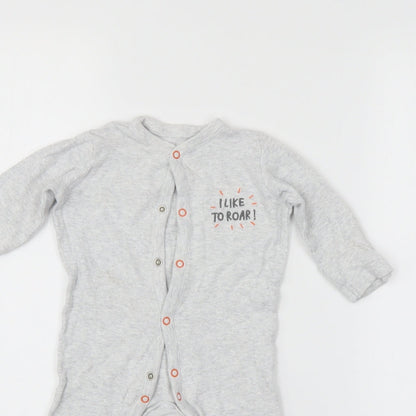 Mothercare Baby Grey   Babygrow One-Piece Size 3-6 Months