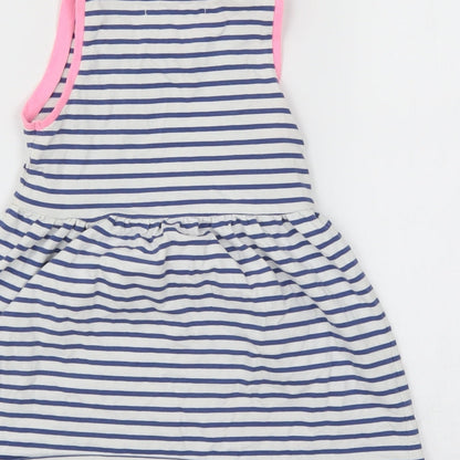 M&S Girls Multicoloured Striped  T-Shirt Dress  Size 2-3 Years
