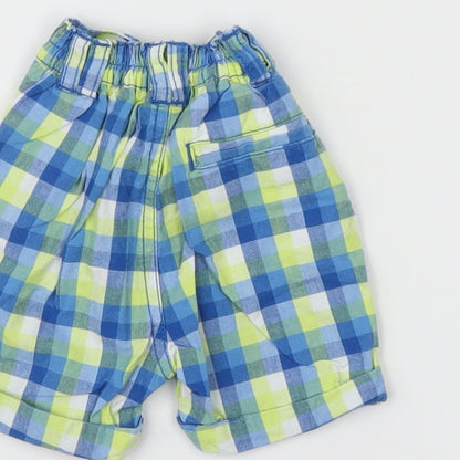 Mini Club Boys Multicoloured Check  Cropped Trousers Size 3-6 Months  - shorts