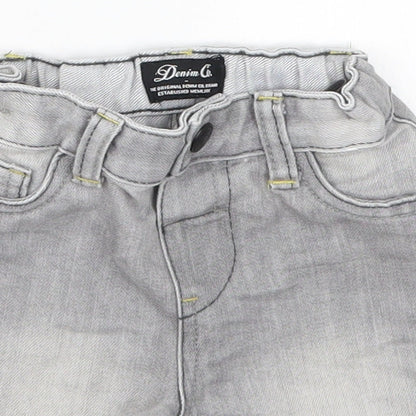 Denim Co Boys Grey  Denim Cropped Jeans Size 12-18 Months