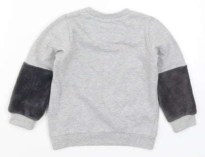 Pep&Co Girls Grey   Pullover Sweatshirt Size 2-3 Years  - Think Happy Thoughts