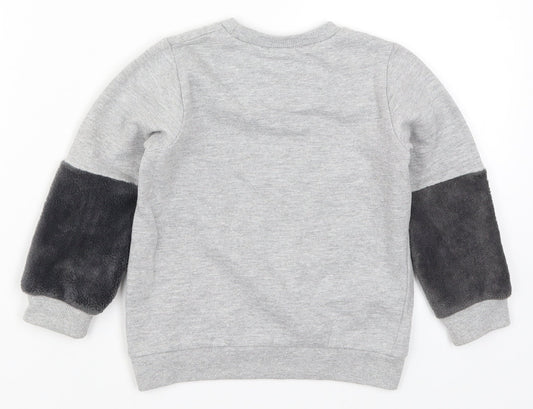 Pep&Co Girls Grey   Pullover Sweatshirt Size 2-3 Years  - Think Happy Thoughts