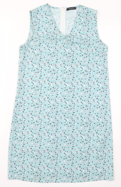 Trendyol Womens Blue Floral  Tank Dress  Size 10