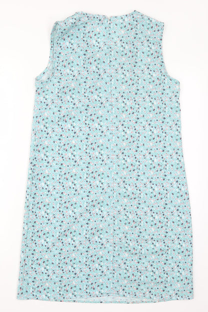Trendyol Womens Blue Floral  Tank Dress  Size 10