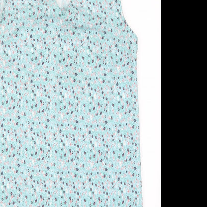 Trendyol Womens Blue Floral  Tank Dress  Size 10