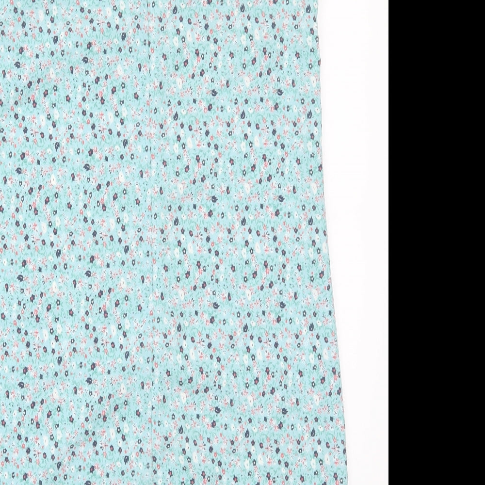 Trendyol Womens Blue Floral  Tank Dress  Size 10