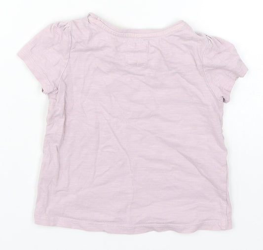 TU Girls Purple   Basic T-Shirt Size 2-3 Years