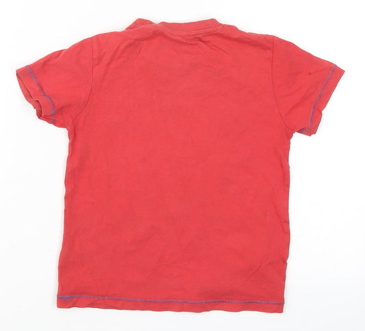 TU Boys Red   Basic T-Shirt Size 3-4 Years  - Mummy's Little Captain
