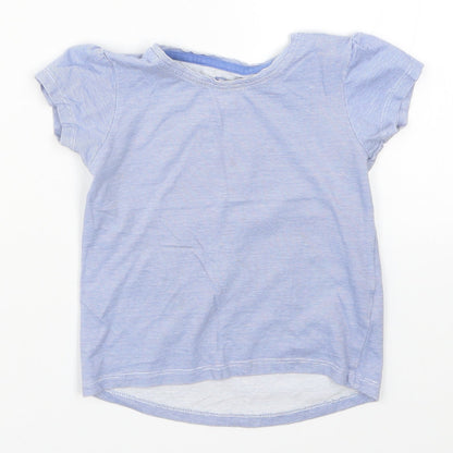 Primark Boys Blue Striped  Basic T-Shirt Size 2-3 Years