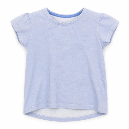 Primark Boys Blue Striped  Basic T-Shirt Size 2-3 Years