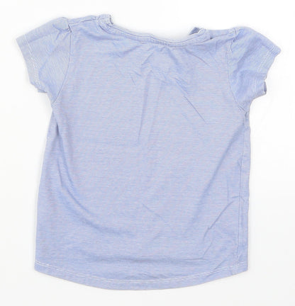 Primark Boys Blue Striped  Basic T-Shirt Size 2-3 Years