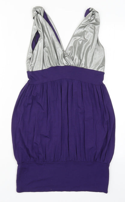 Rare Womens Purple   Mini  Size 12  - Silver