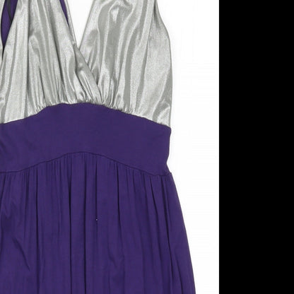 Rare Womens Purple   Mini  Size 12  - Silver