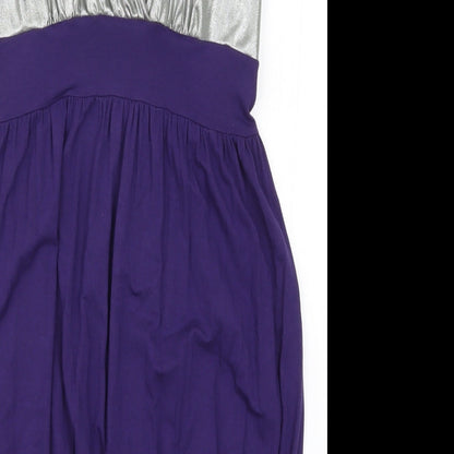 Rare Womens Purple   Mini  Size 12  - Silver