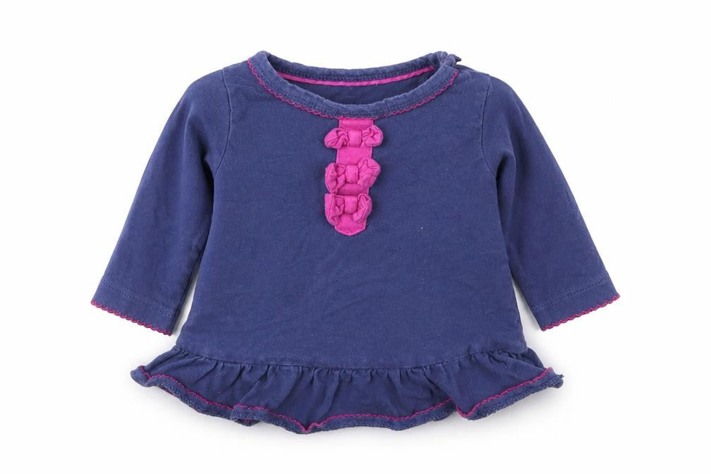 Marks and Spencer Girls Blue   Basic T-Shirt Size 0-3 Months