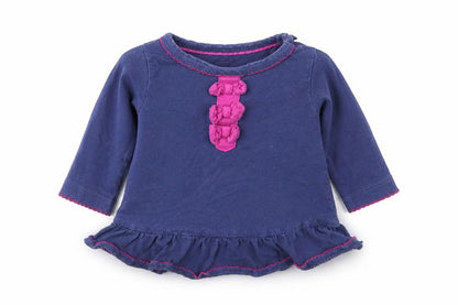 Marks and Spencer Girls Blue   Basic T-Shirt Size 0-3 Months