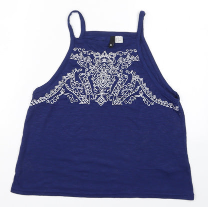 H&M Womens Blue Geometric  Basic Tank Size M