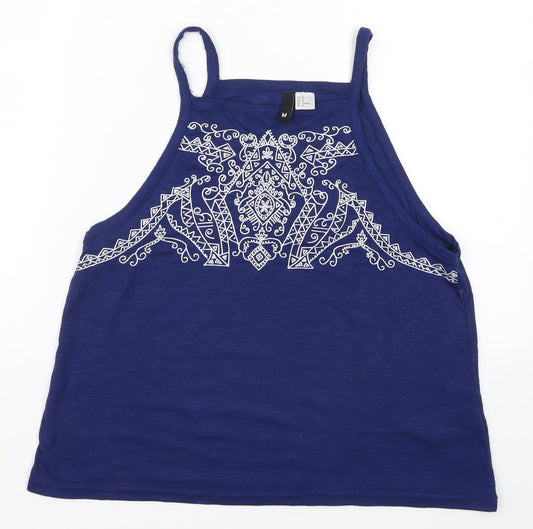 H&M Womens Blue Geometric  Basic Tank Size M