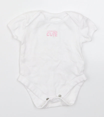 George Girls White   Babygrow One-Piece Size 3-6 Months  - Completely Cute