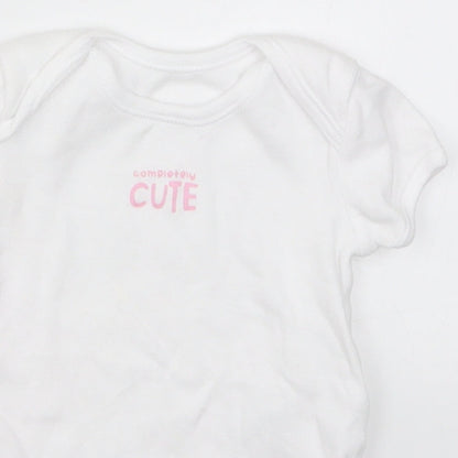 George Girls White   Babygrow One-Piece Size 3-6 Months  - Completely Cute