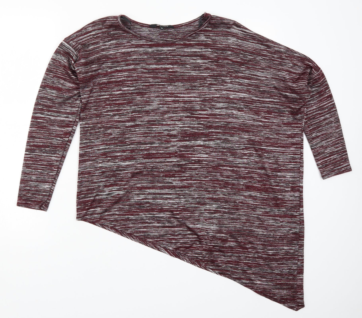Womens UK Size 10 New Look Red Basic T-Shirt
