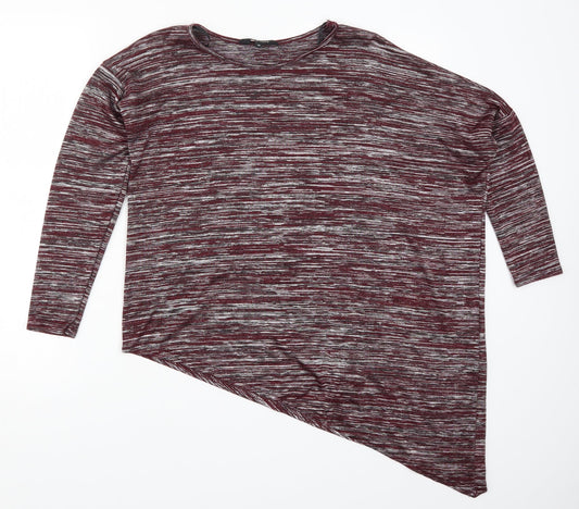 Womens UK Size 10 New Look Red Basic T-Shirt