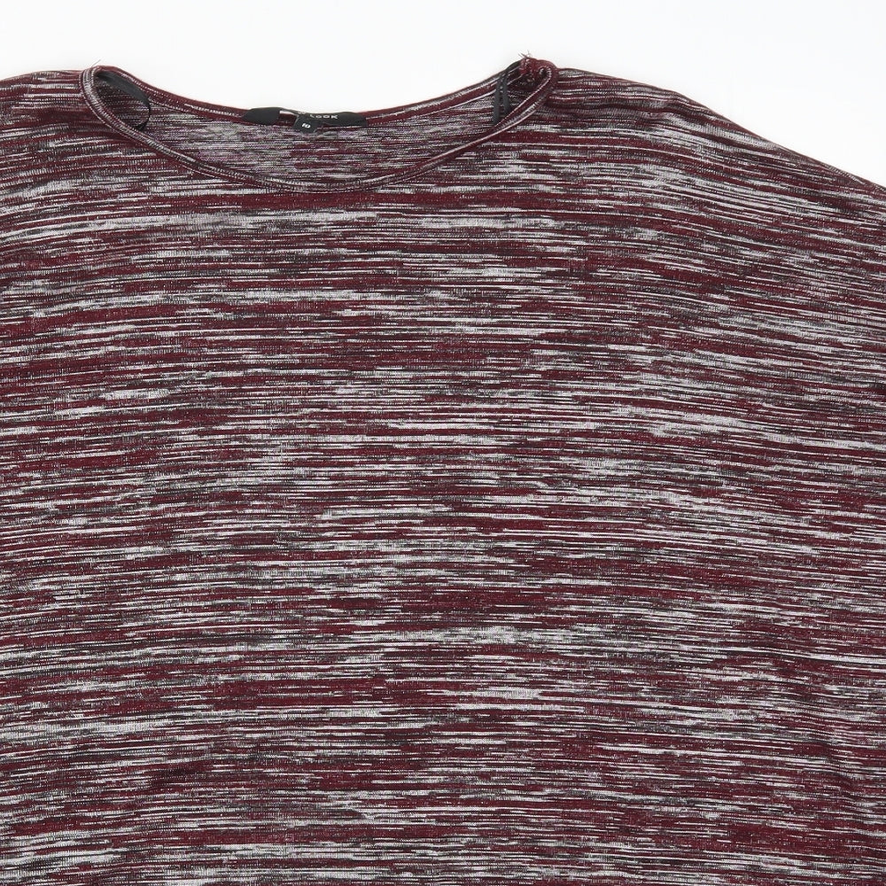 Womens UK Size 10 New Look Red Basic T-Shirt