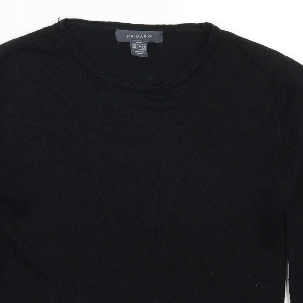 Primark Womens Black  Knit Pullover Jumper Size 4