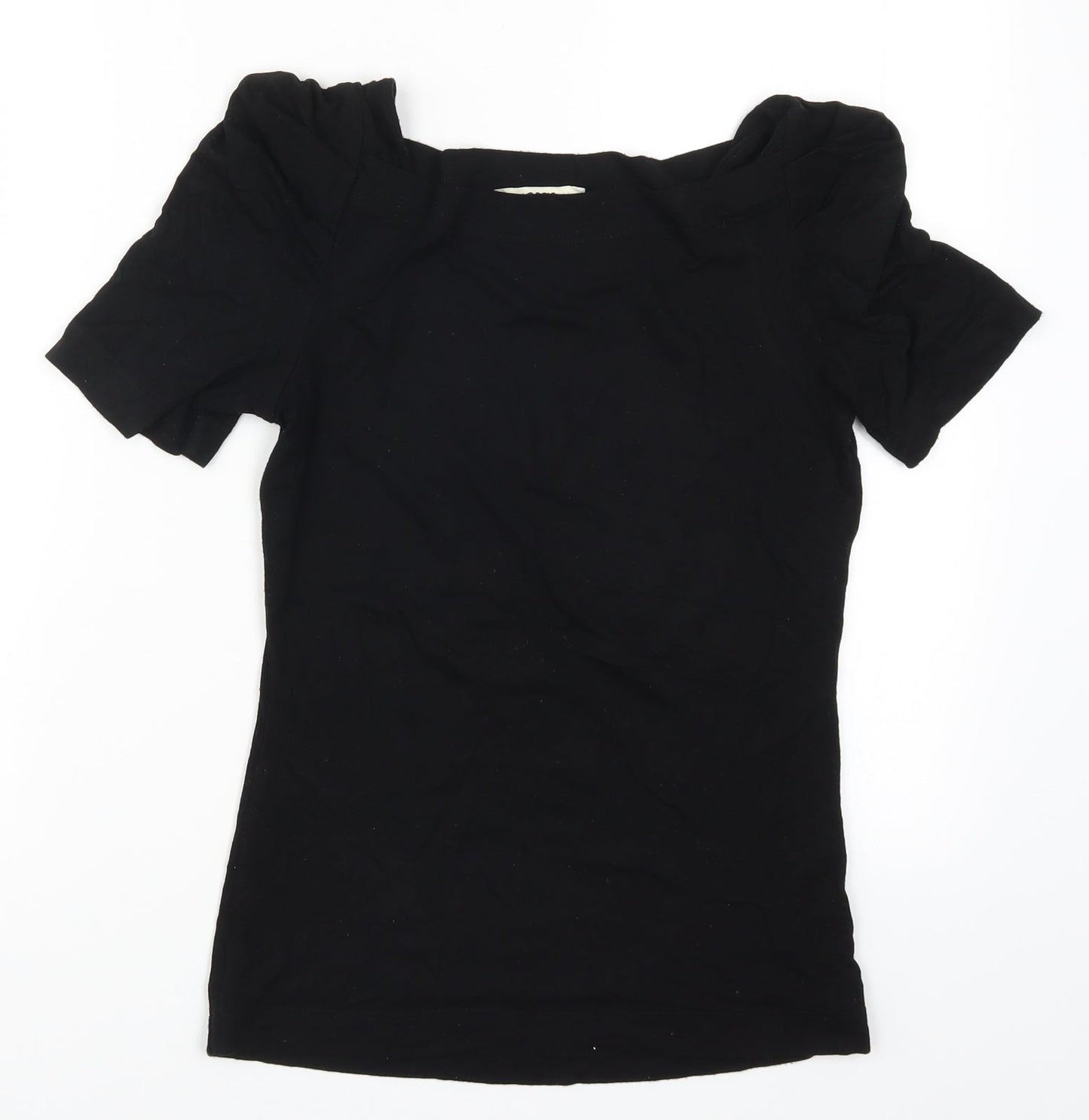 Womens UK Size S Oasis Black Basic T-Shirt