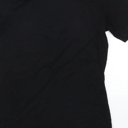 Womens UK Size S Oasis Black Basic T-Shirt