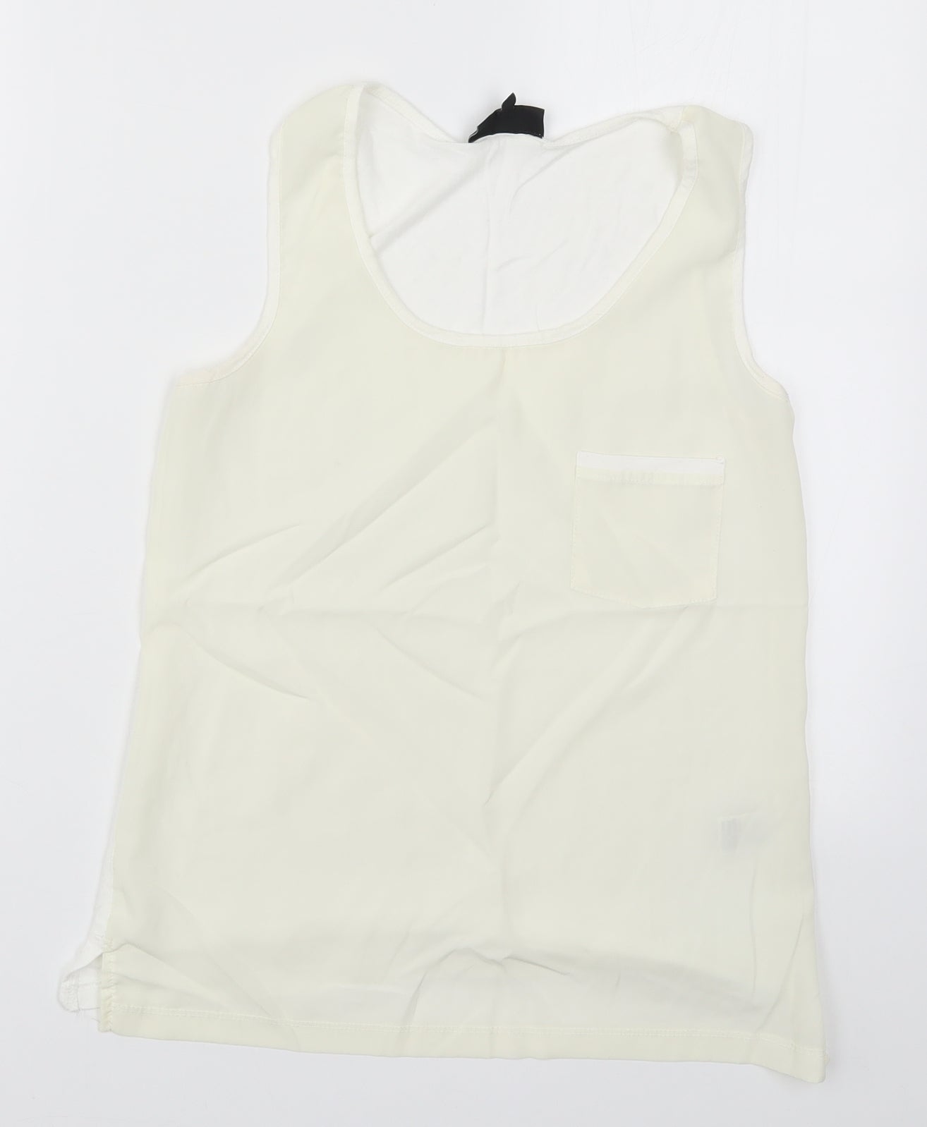 Womens UK Size 10 Warehouse White Basic Tank