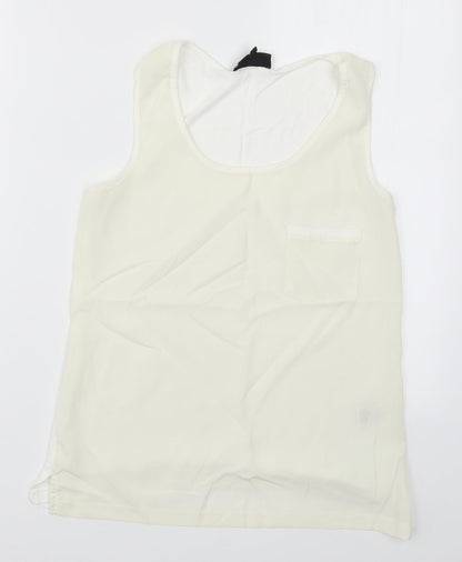 Womens UK Size 10 Warehouse White Basic Tank