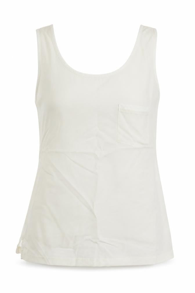 Womens UK Size 10 Warehouse White Basic Tank